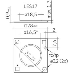 Module led SLE 17mm 5000lm 830 R ADV8 Tridonic