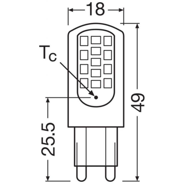 G9 LED Capsule PFM Clear 4.2w = 40w 827 2700K 220-240v LEDVANCE