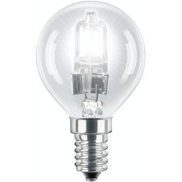 E14 Ball Halogen Clear 28w = 37w 230v