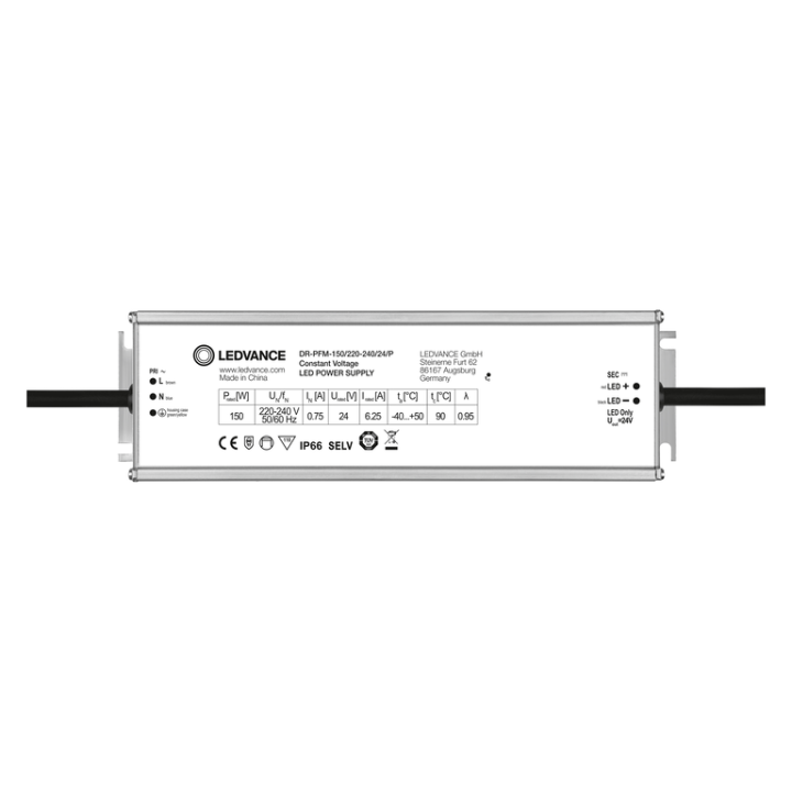 LED DRIVER PERFORMANCE Constant VOLTAGE 24 V 150 W IP66
