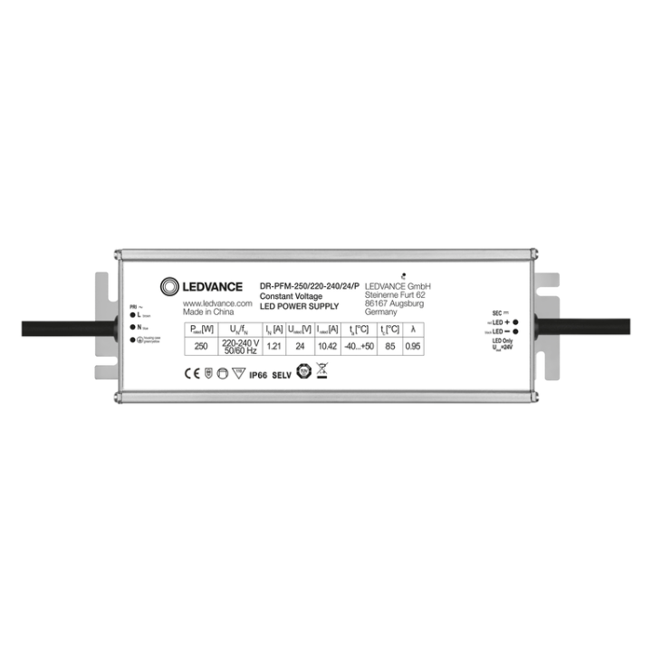 DRIVER LED PERFORMANCE TENSION Constante 24 V 250 W IP66 
