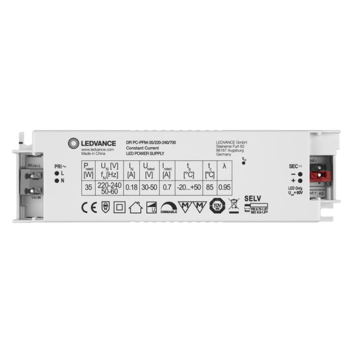 DRIVER LED PERFORMANCE COURANT CONSTANT 35 W 700 mA Coupure de phase