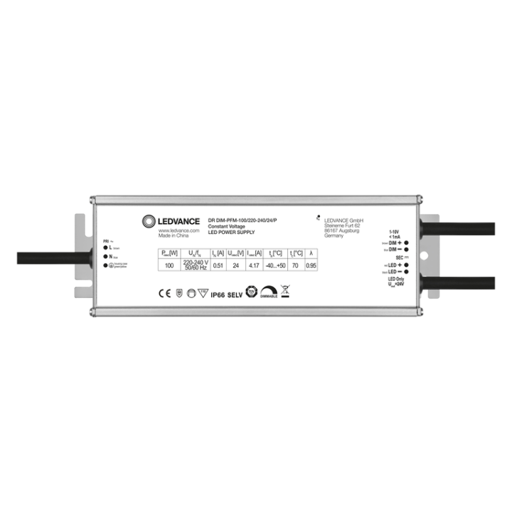 DRIVER LED PERFORMANCE TENSION CONSTANTE 24 V 100 W Gradable 1-10 V IP