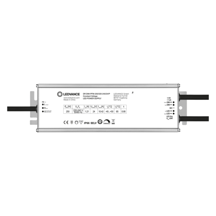 DRIVER LED PERFORMANCE TENSION CONSTANTE 24 V 250 W Gradable 1-10 V IP