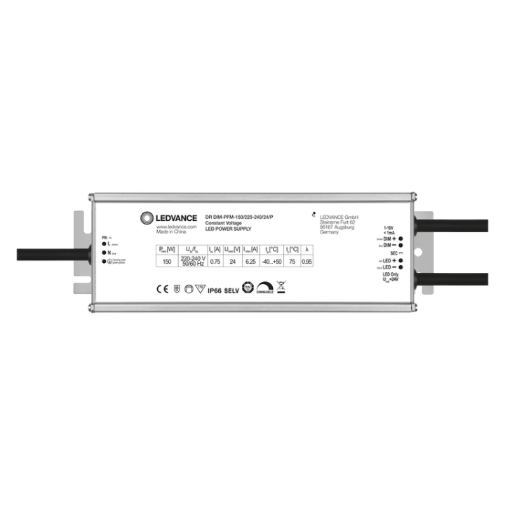 DRIVER LED PERFORMANCE TENSION CONSTANTE 24 V 150 W Gradable 1-10 V IP