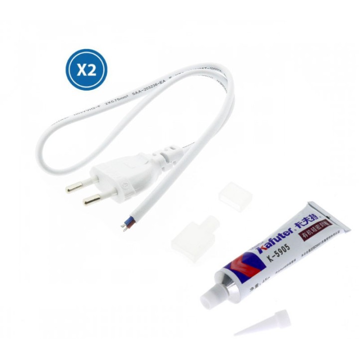 Power cable 2 wires 50cm for Bergamo tape Ledme 