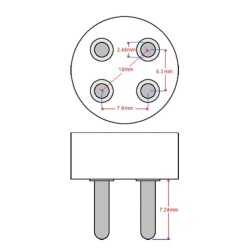 G10Qb GPH846T5L/HO/4PSE TUV UVC 80w 846mm 4 pins 253.7nm