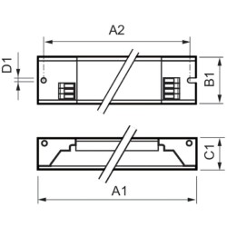 Ballast electronique HF-P 154/155 TL5 HO/PLL III 220-240V IDC