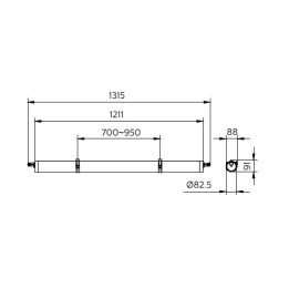 CoreLine Etanche TUBULAIRE LED 1200 WT210C 840 38W 5000lm IP68 IK10 50