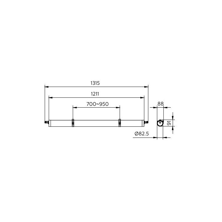 CoreLine Etanche TUBULAIRE LED 1200 WT210C 840 38W 5000lm IP68 IK10 50
