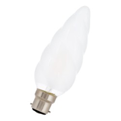 B22 Giant Twisted Frosted LED Candle 5W = 49W 2700K 230V-240V
