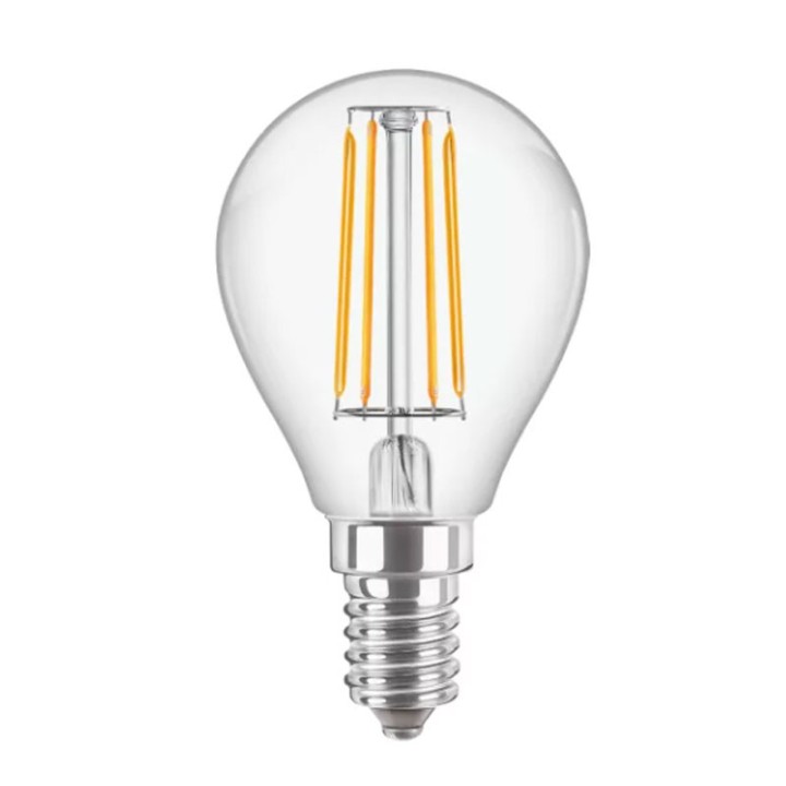 E14 Ball CorPro LEDluster ND 6.5w=60W 4000K /840 Clear 230v PHILIPS