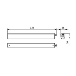 Ledinaire Réglette LED 300 BN021C 840 On/Off 5w 540lm TW1