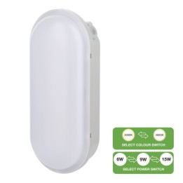 Hublot LED Bulkhead Switch 2CCT 6W-15W 570-1500lm 3000-4000K IP54 IK07