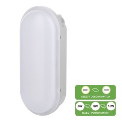 Hublot LED Bulkhead Switch 2CCT 6W-15W 570-1500lm 3000-4000K IP54 IK07