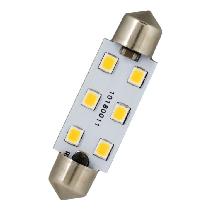 LED Shuttle lamp S8.5 12x42mm 12V 24V 10-30V/DC 1.4W 3000K 100lm 20000