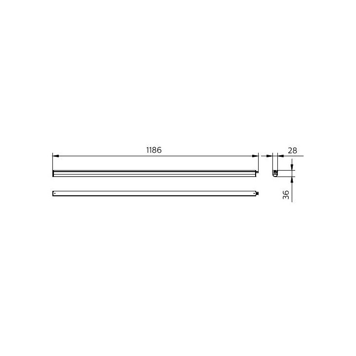 Ledinaire Réglette LED 1200 BN021C 830 On/Off 20w 1900lm TW1