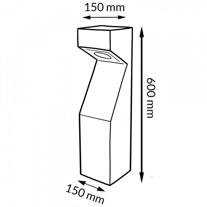 Borne led 10w Noir CCT Hauteur 600mm IP65 220-240v 