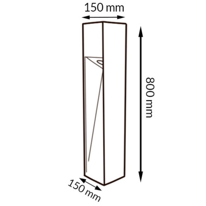 Borne led 10w Noir CCT Hauteur 800mm IP65 220-240v 