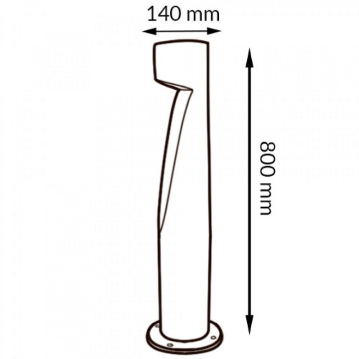 Borne led 10w Gris CCT Hauteur 800mm IP65 220-240v 