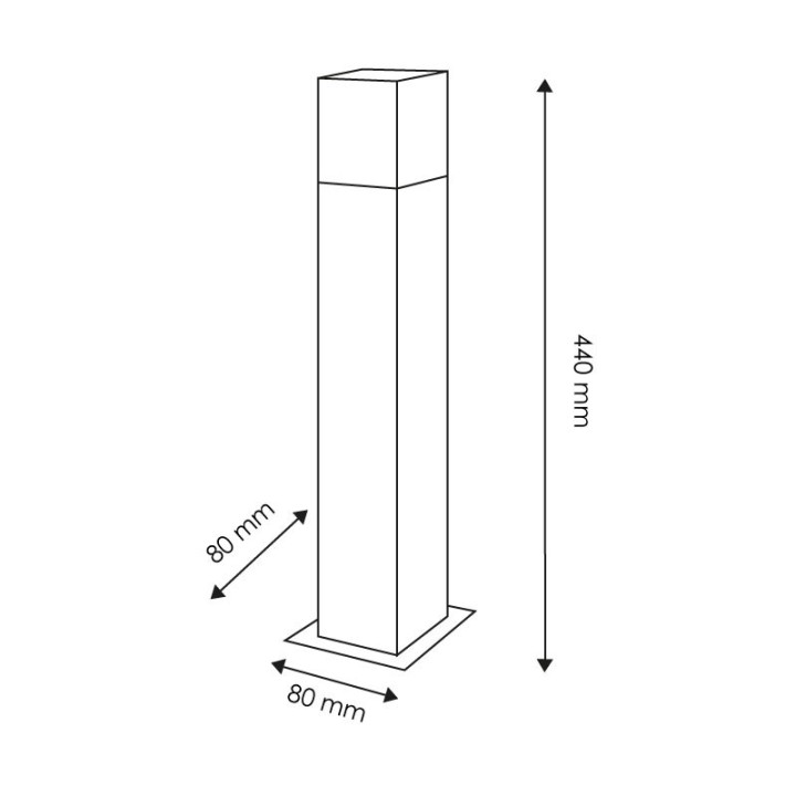 Terminal Base E27 max 40w Height 440mm without lamp