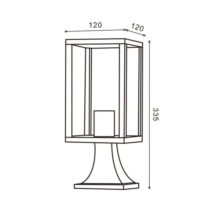 Terminal Base E27 max 40w Height 335mm without lamp