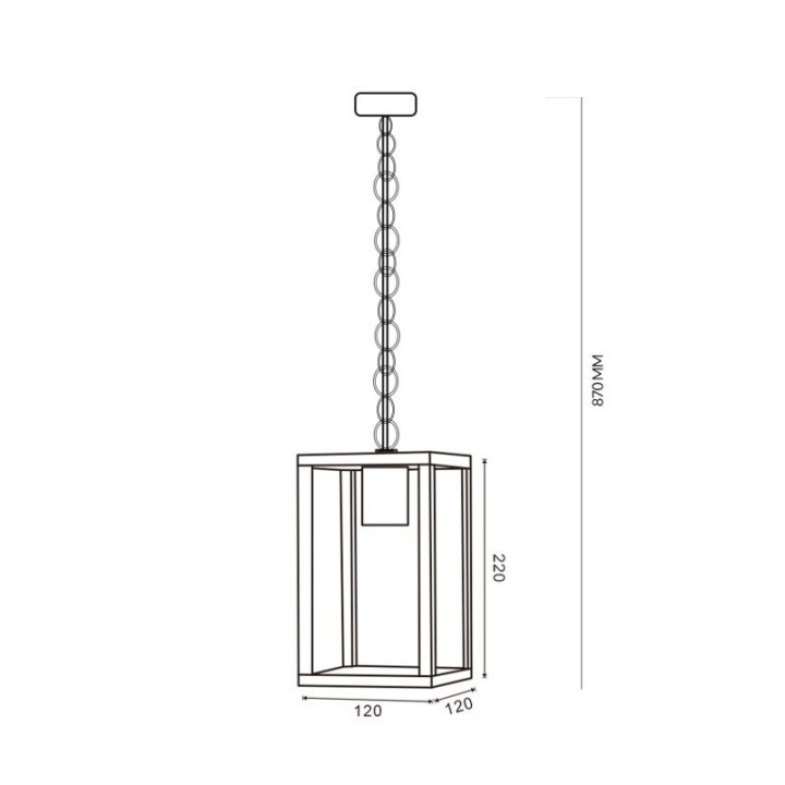 Suspension Socket E27 max 40w Height 220mm without lamp