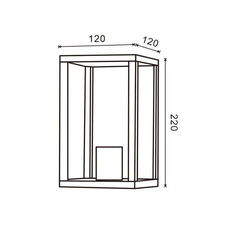 Applique Douille E27 max 40w Hauteur 220mm sans lampe