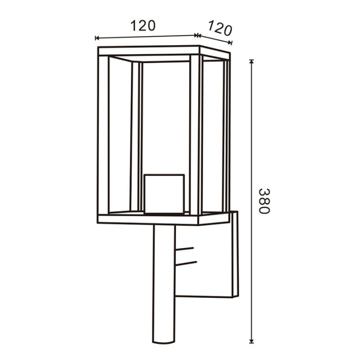 Wall lamp E27 socket max 40w Height 380mm without lamp