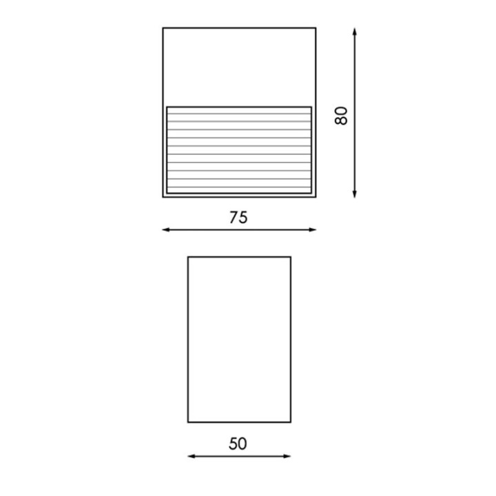 LED wall light 3W 3000K 220-240V