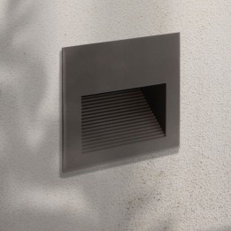 Black LED rectangular wall recessed light 10w 3000K 220-240v