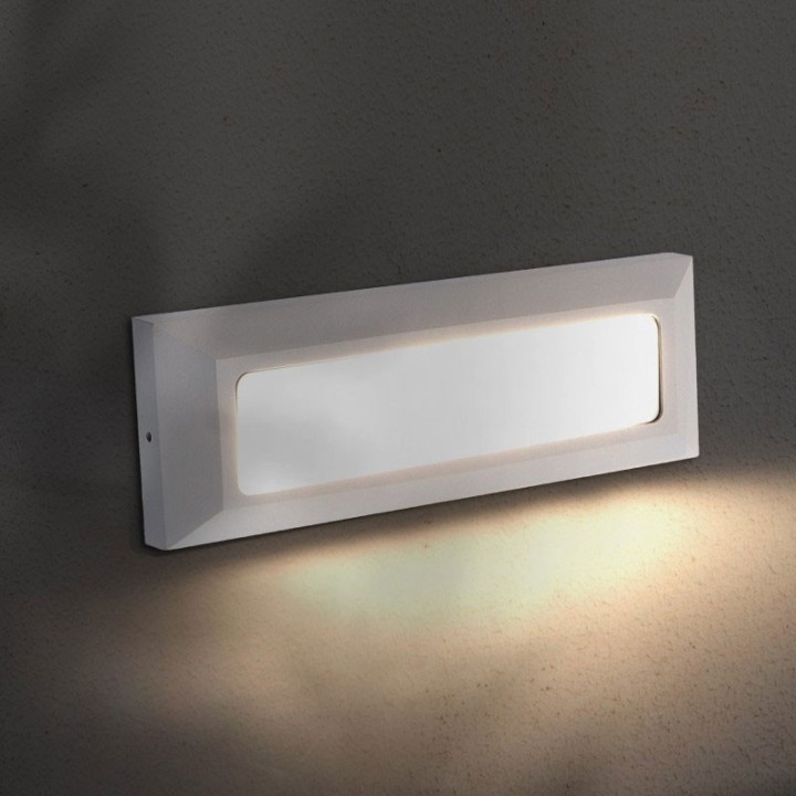 Balise Encastré de mur rectangle Blanc LED 5w 4000K 220-240v