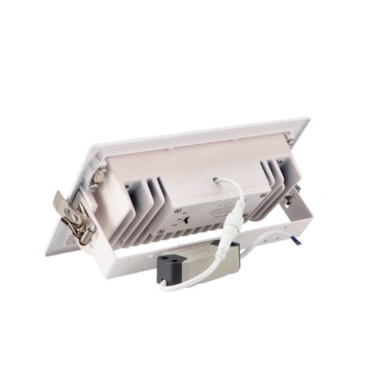 Adjustable recessed LED Projector 36w = 70w CCT 3600Lm 230v White Alum