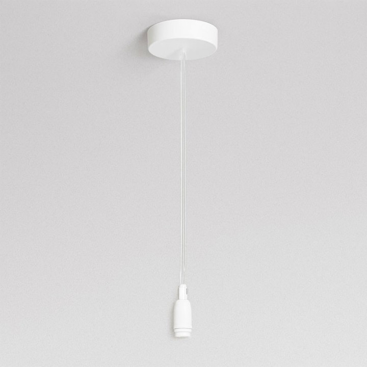 Rosace Blanche de plafond câble transparent 3 fils pour Profiled laes