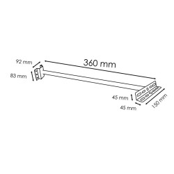 Support pour projecteurs Led 360mm