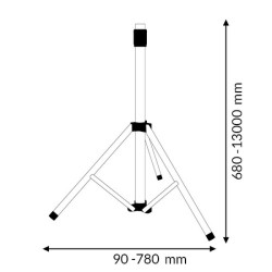 Portable Telescopic Tripod 1230mm 